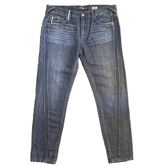 Anthropologie Level 99 Sarah Twisted Seam Tomboy Selvedge Dark Wash Jeans Sz 27 - Picture 4 of 9